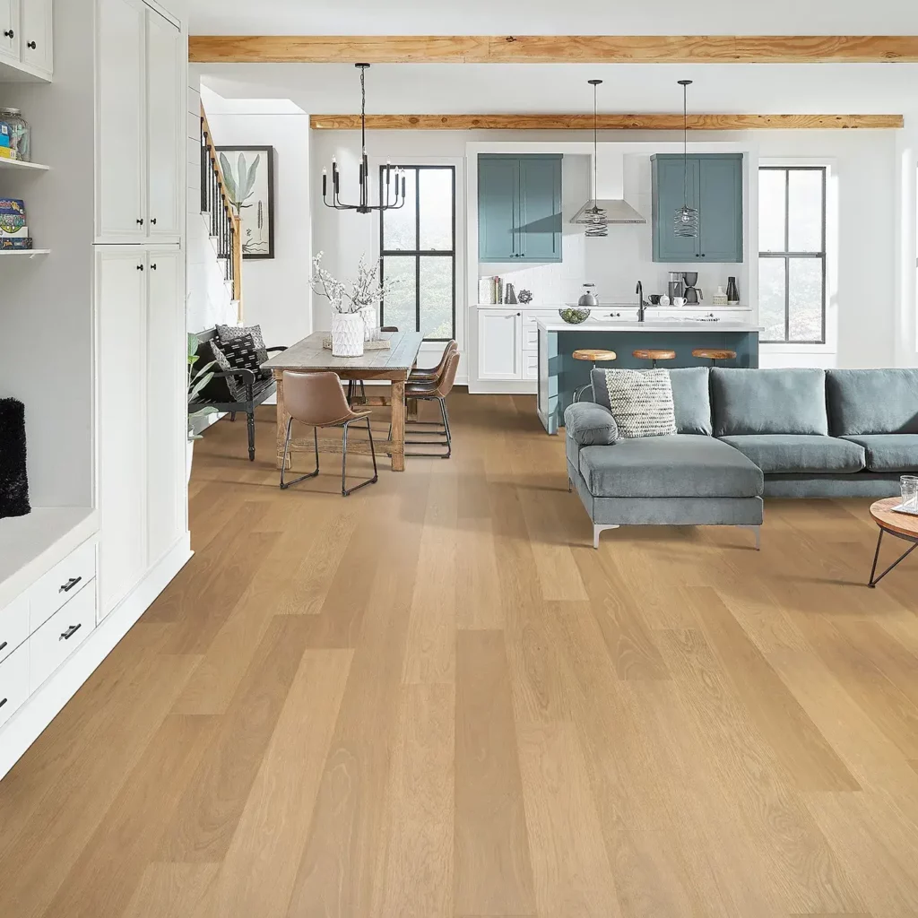 Mohawk Laminate in a light blonde wood color | Echo Flooring Gallery